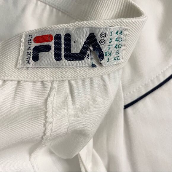 Fila Skirt Vintage Made in Italy Tennis Pickleball Pleated Mini White Size 8 - Picture 5 of 9